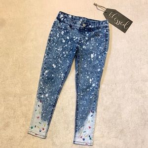 Girl | Art class | Paint Splattered | Jeans